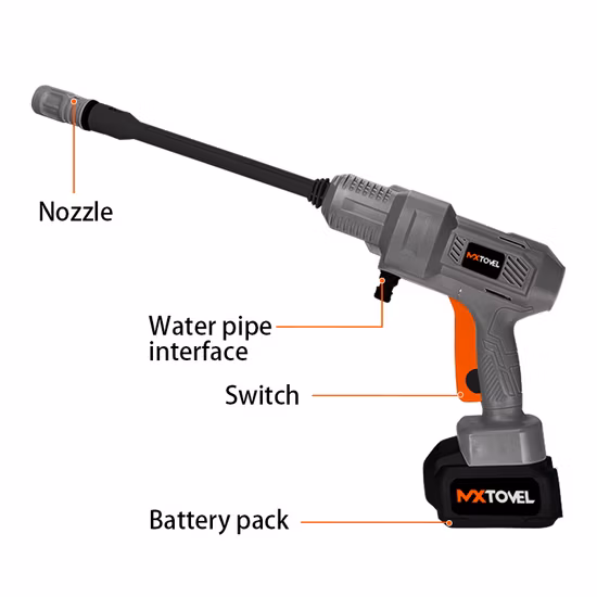 Máquina de limpeza de pistola de peças de automóvel, sem fio, alta pressão, 12v, portátil, spray de água de alta pressão, lavadora de carro