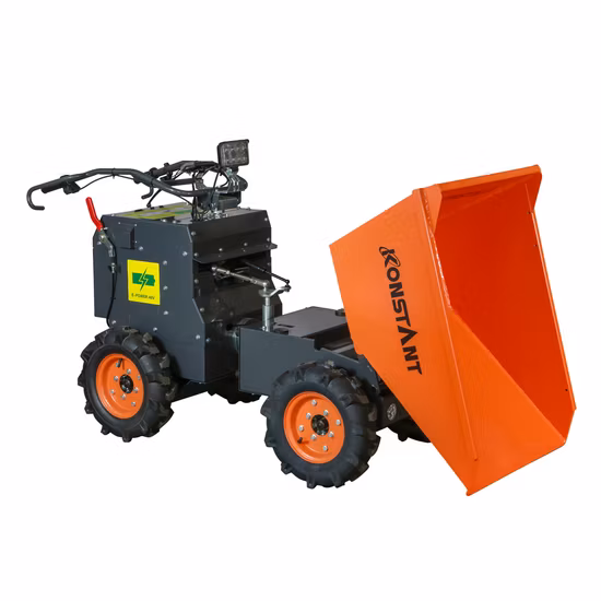 Buggy de ponta para mini dumper elétrico de carrinho de mão de concreto
