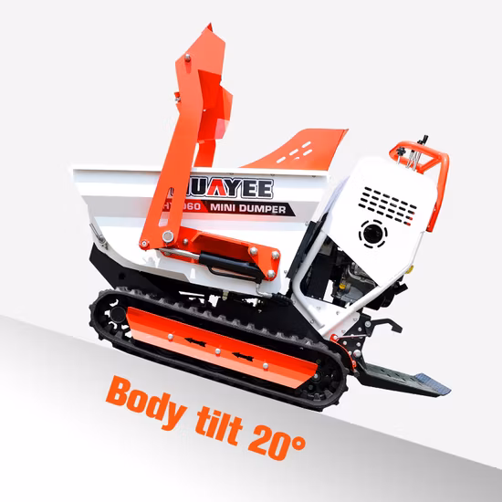 Huayee fábrica todo o terreno mini caminhão basculante rastreador pequeno caminhão de transporte de esteira de borracha mini dumper rastreado com ce